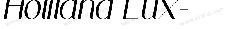 Holiland Lux字体转换